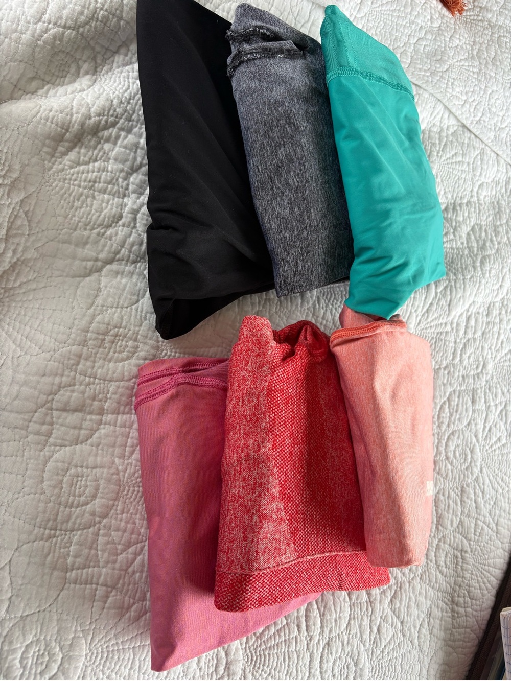 Gymshark Women’s Legging Bundle – Black, Gray, Teal, Pink & Coral